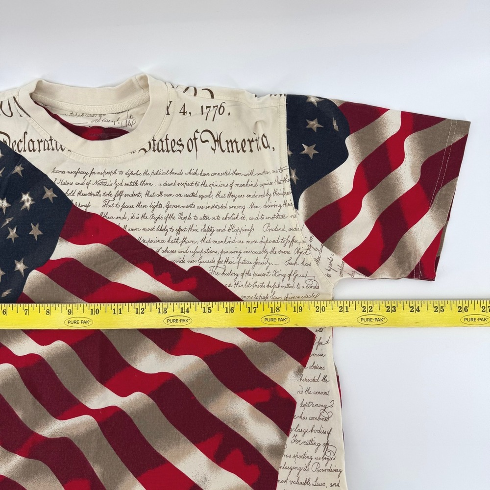 Guide Gear American Flag T-Shirt Mens Medium Red Blue‎ Declaration Independence - Picture 5 of 6